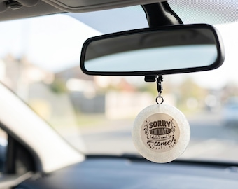 Ambientador colgante para coche Funny Car Freshie UK, con cita sarcástica, aroma cítrico, regalo para ella.