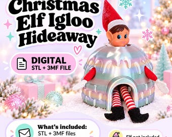 Christmas Elf Igloo STL & 3MF | 3D Printable Elf Prop