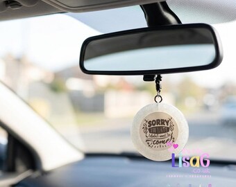 Ambientador colgante para coche Funny Car Freshie UK, con cita sarcástica, aroma cítrico, regalo para ella.