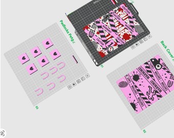 Crime Scene A5 Journal Cover 3MF, 6-Hole Padlock Notebook 3D Print File