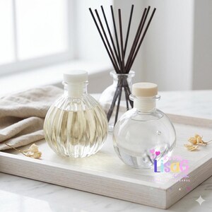 Inspired by Perfume Inspired: Luxury Reed Diffuser 100ml, Handmade UK Home Fragrance, Decorative Glass Diffuser Bottle, Scented Gift
