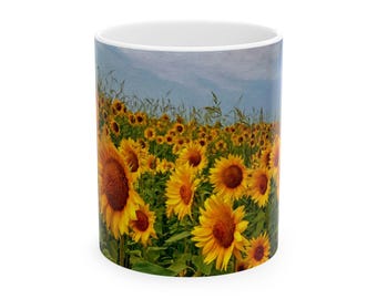 Panorama Sunflower Field Mug