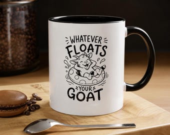 Funny Goat Mug with Saying, Humorous Ceramic Coffee Cup for Lovers