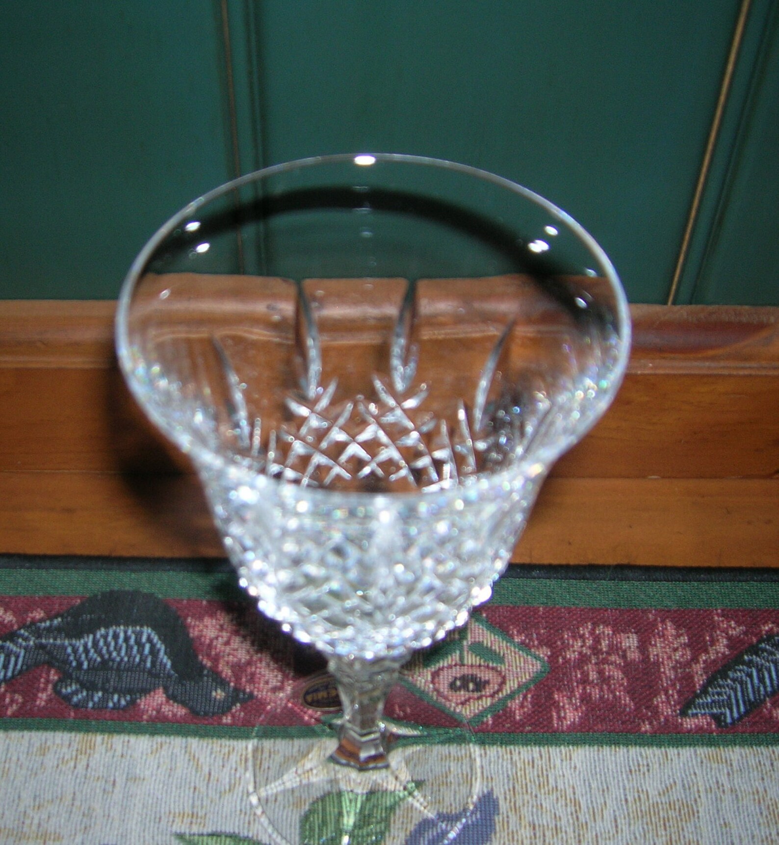 6 Vintage Bohemia Crystal Wine Glasses Marquis Pattern Circa Etsy