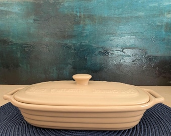 Wildly Delicious's Little House Goat Cheese Bakery | Kitchenalia Minimalist Off-White Cream | Small Casserole Foodie Gourmet Gastronomy.