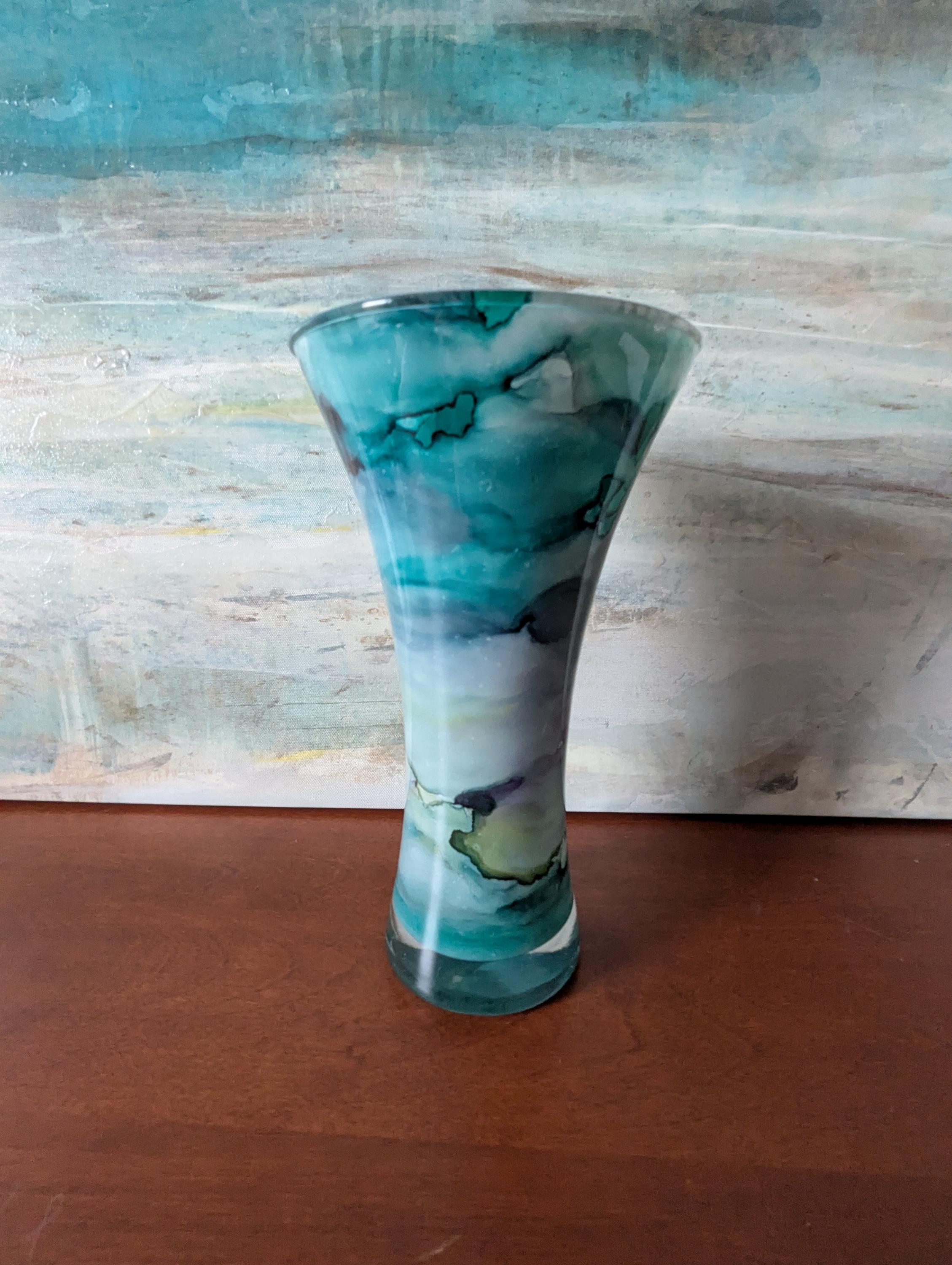 Marbled Glass Vase by Cristallerie Franco – Handmade in Italy
