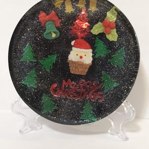 Presse-papiers de Noël fait main imparfait en résine, décoration de bureau des fêtes