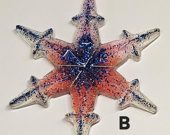 Handmade Resin Snowflake Ornament: Christmas Tree Decoration