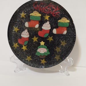 Presse-papiers de Noël imparfait en résine, décoration de bureau des fêtes de fin d'année