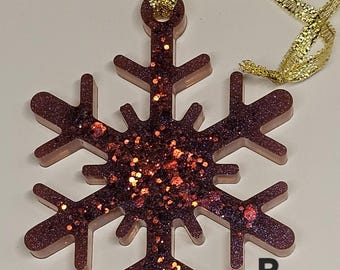 Handmade Resin Snowflake Ornament: Christmas Tree Decoration