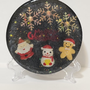 Presse-papiers de Noël imparfait en résine, décoration de bureau festive, fait main