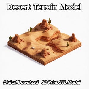 Desert Terrain Model | 3D Print File | Digital Download STL