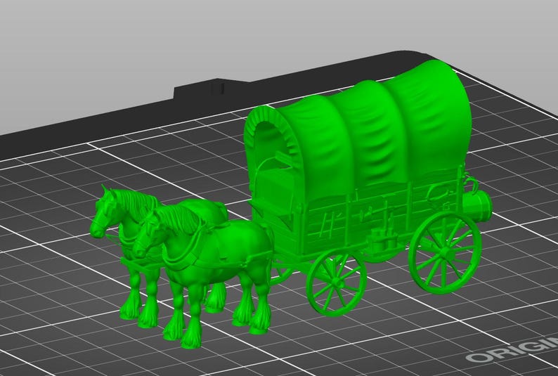 Old West Horse Covered Wagon Model | 3D Print File | Digital Download ...