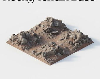 Rocky Terrain Base Model | 3D Print File | Digital Download STL