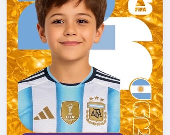 Álbum de cromos del Mundial y plantilla 2026, recuerdo de fútbol editable en Canva / descarga digital de fotos personalizadas