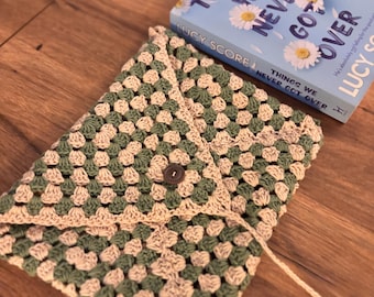 Handmade Customisable Crochet book or kindle sleeves