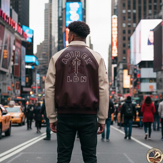 Leather Jacket Men Women Maroon Cream Biker Style Coat | Real Handmade Outerwear