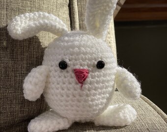 crochet DIY kits with yarn, Beginner crochet kit small bunny, starter pack birthday gift crafting lover, crochet step by step pattern