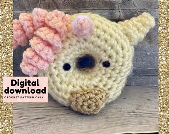 Cute unicorn donut crochet pattern, step by step PDF with pictures, instant download adorable play food for children, gift for boy girl