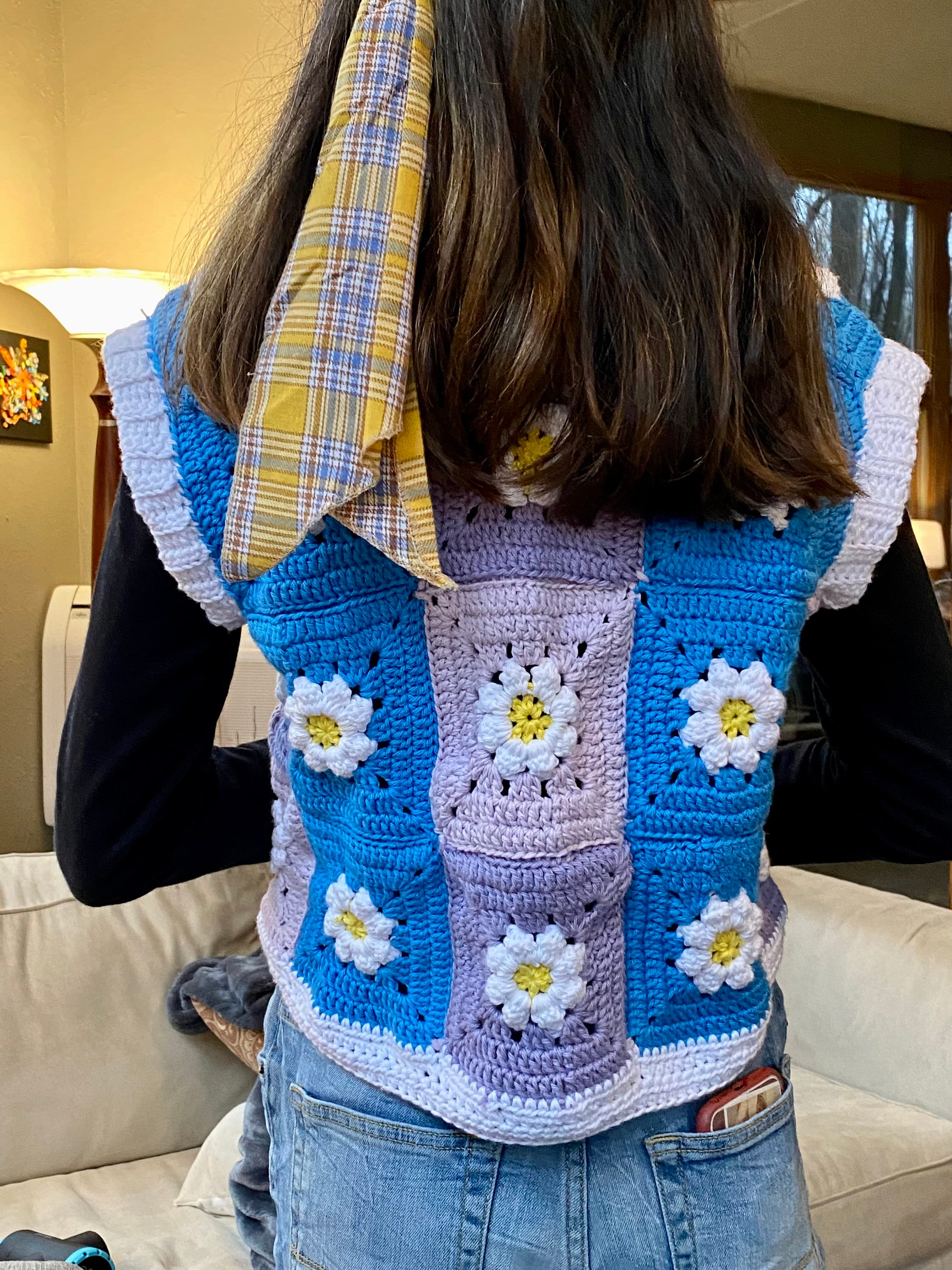 Trendy Granny Square Crochet Tank Top Vest Pattern, Fashionable