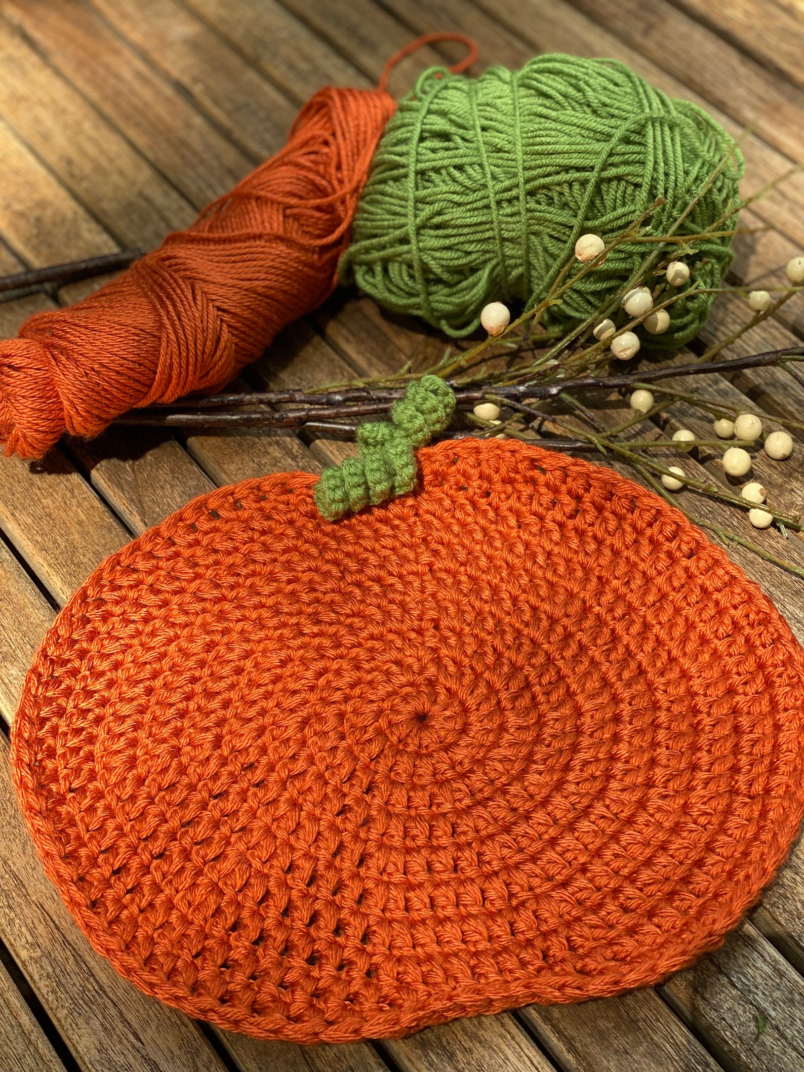 Crochet Pattern Thanksgiving Fall Pumpkin Placemats Crochet Etsy