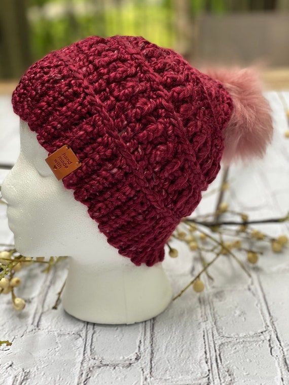 Handmade Crochet Beanie Women Crochet Beanie Hat Handmade Girls Cotton Knit Cutout  main image 4