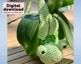 adorable, cute frog froggy plant holder crochet pattern, instant download, step by step PDF pattern in US terminology, baby nursery planter