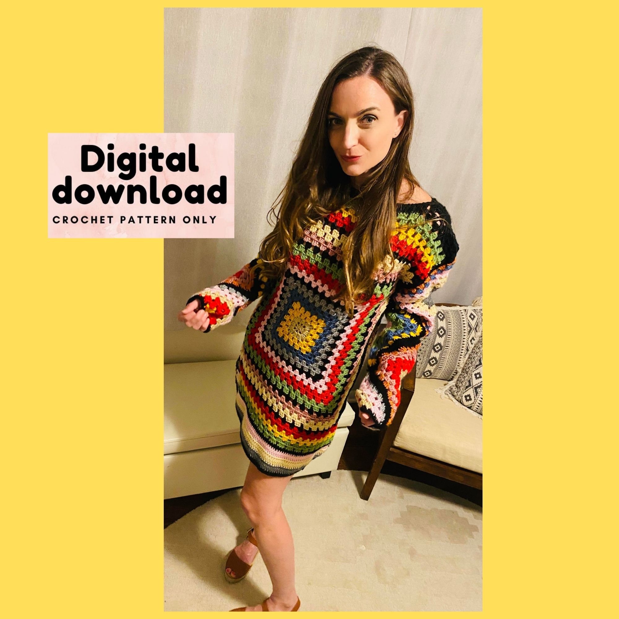 90s Crochet Dress - Etsy