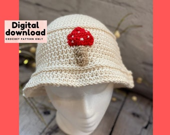 70s 90s crochet bucket hat pattern, summer hats, mushroom crochet bucket hat pattern, bucket hat for men and women, unisex bucket hats