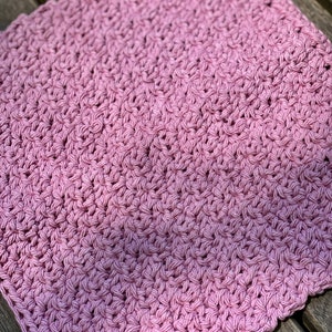Dishcloth set of 2 crochet dish cloths made with natural cotton, dish towel set for hostess gift, ecofriendly reusable crochet dish rag Pink
