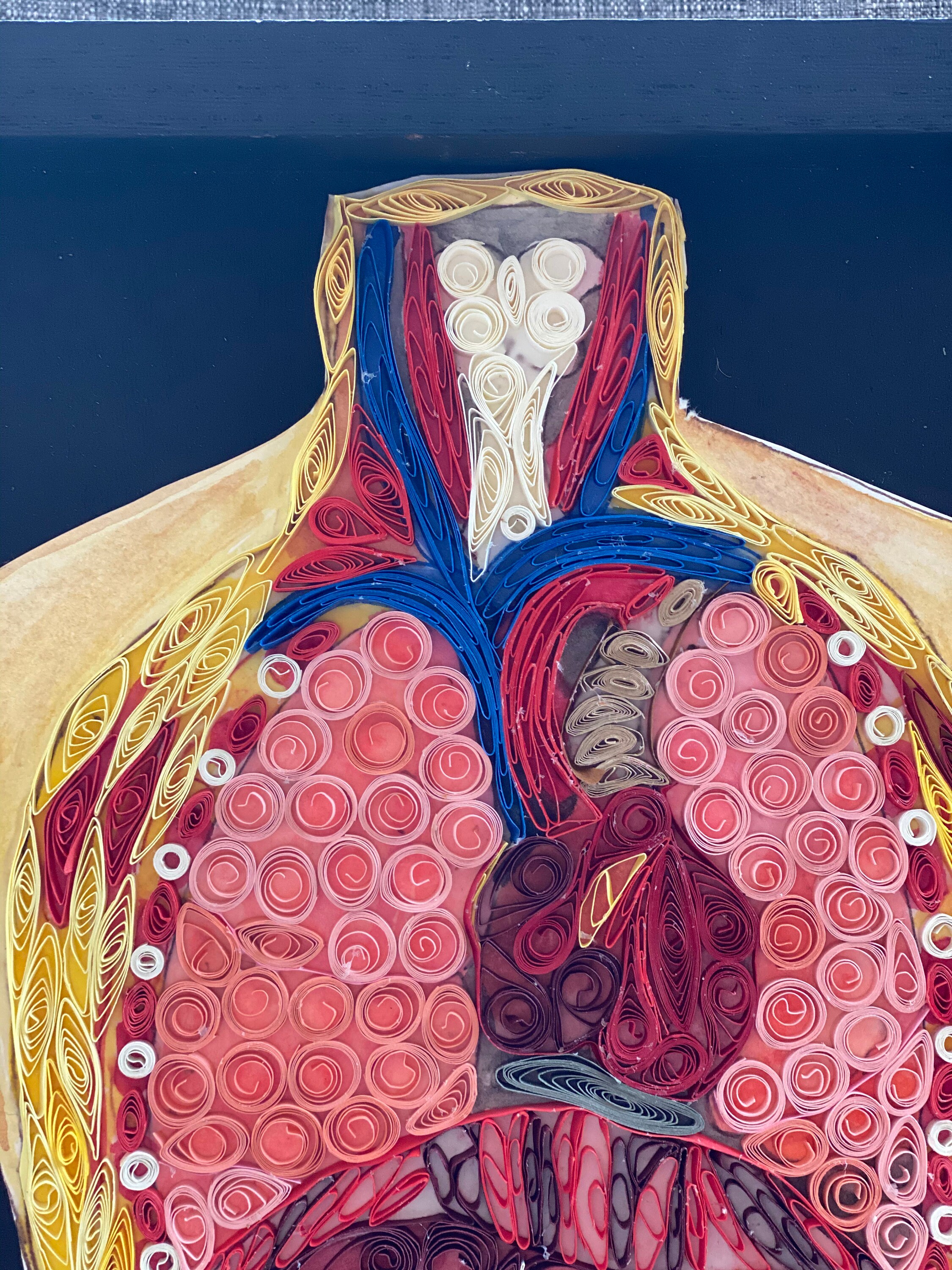 Hecho a mano arte de anatomía humana del cuerpo arte de la Etsy