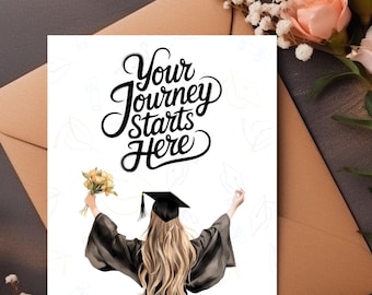 Tarjeta de graduación editable: Plantilla de Canva (Descarga digital)
