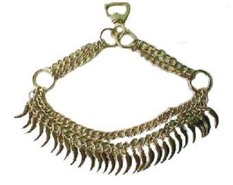 HANDMADE Arabian Noseband Chain With Dagger Ornaments In Golden Finish Egypt Bedouin Halter Tack