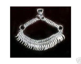 HANDMADE Arabian Noseband Chain With Dagger Ornaments In Silver/Chrome Finish Egypt Bedouin Halter Tack