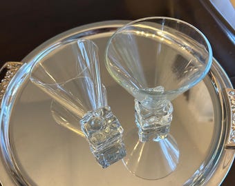 Melting Ice Cube Clear Martini/Cocktail Glasses - Sold by piece