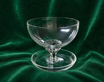 Bohemia Belfor “Exquisite” Crystal 7 oz Dessert Cups with Attached Saucers | Set of 3