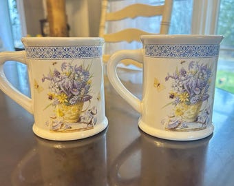 Hallmark “Natures Sketchbook” Floral Coffee/Tea Mug - Pair
