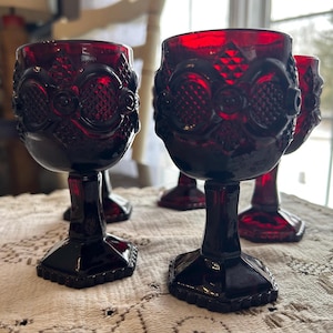 Avon “Cape Cod” Ruby Red 4.5” Goblet - by Piece
