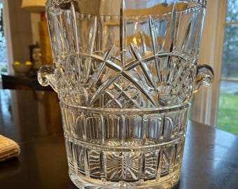 Godinger “Freedom Cut” Crystal Ice Bucket / Champagne Cooler / Wine Chiller 9.5"