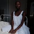 Women 100% Pure cotton nightgown, feminine white loungewear dress, Sleeveless nightdress Victorian style Nightie product logo