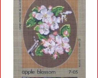 Needlepoint Canvas: Apple Blossoms