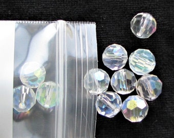 10mm Lot of 8 Swarovski Crystal Beads Crystal AB art 5000
