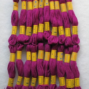 108 Yards DMC 3-Ply Needlepoint/Crewel Yarn 7717 Dark Fuchia