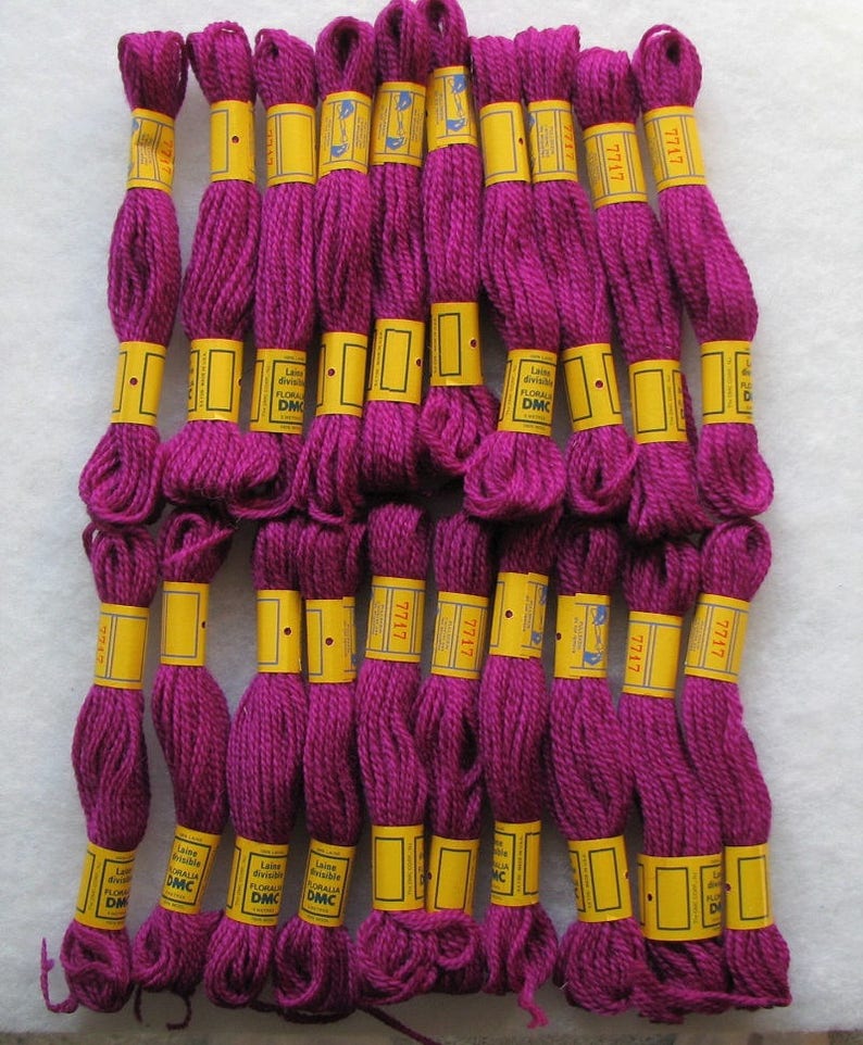 108 Yards DMC 3ply Needlepoint/crewel Yarn 7717 Dark Fuchia Etsy