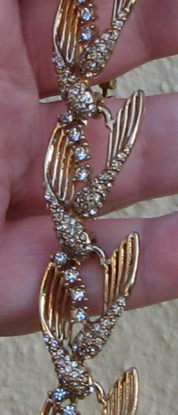 Hattie Carnegie Rhinestone "Birds" Necklace Vintag