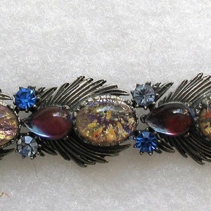 Florenza Purple Foil & Rhinestone Bracelet Large