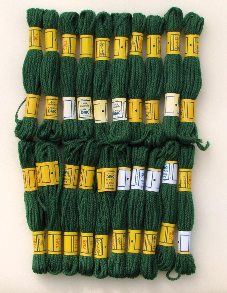 108 Yards DMC 3Ply Needlepoint/Crewel Yarn 7385 Green Etsy