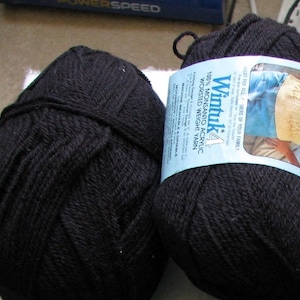 Caron Wintuk 4 Worsted Weight Acrylic Yarn  Discontinued...Black