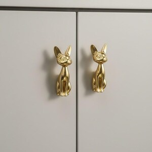 Cute Solid Brass Cartoon Knob – Premium Solid Brass Drawer Handle, Luxury Cabinet Pull, Nordic Style, Gift for Home Decor Lovers