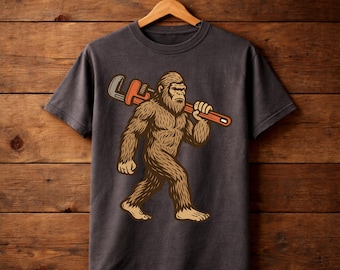 Plumber Shirt, Gift for Plumber, Plumber Gift for Men, Plumbing Shirt, Construction Worker Shirt, Funny Plumber Tee, Bigfoot Shirt